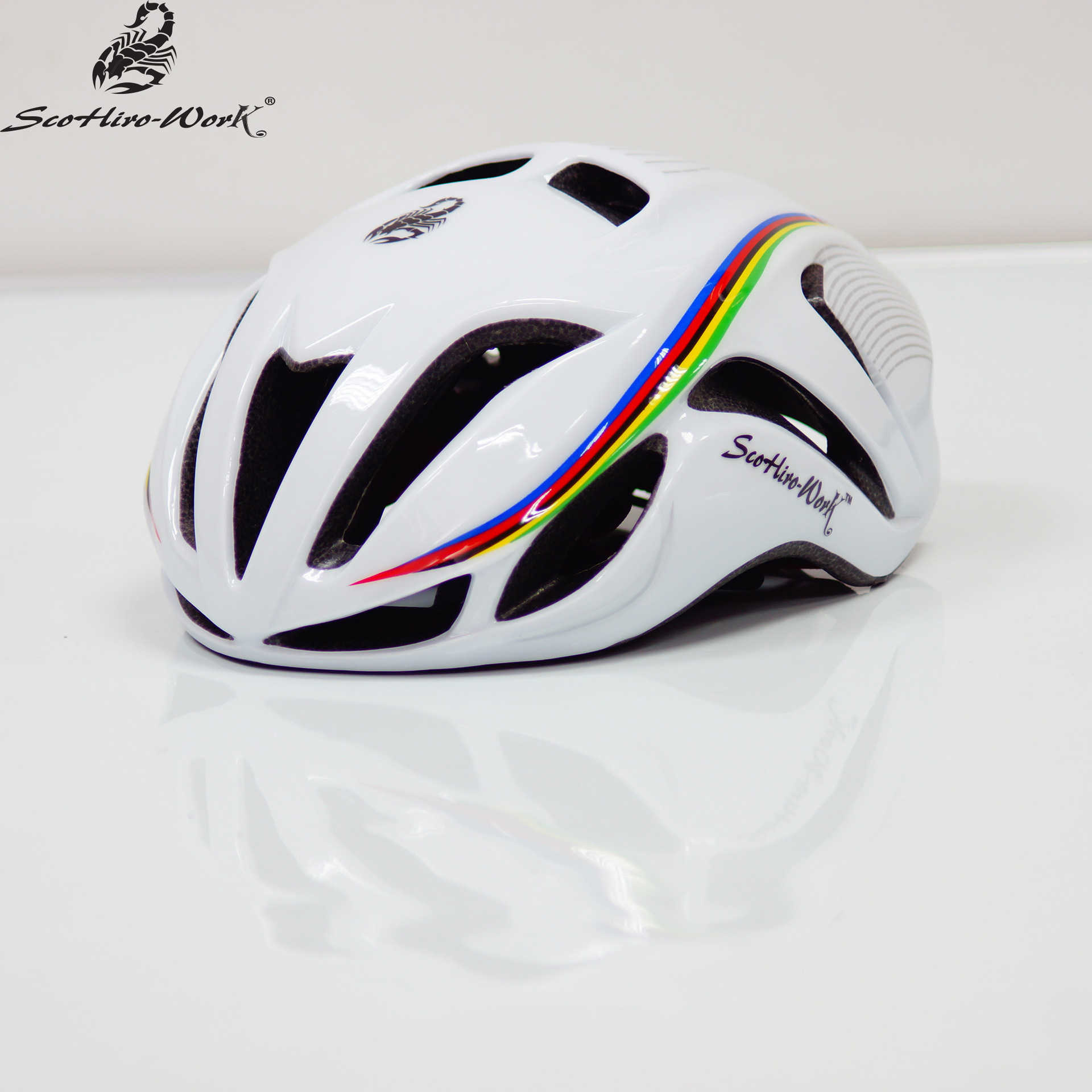 Езды на велосипеде Скохиро Работайте TT TT Triathlon Cycling Helmets Ultralight Road Racing Bike Защита Aero Bicycle Helme Supents Women Man P230419