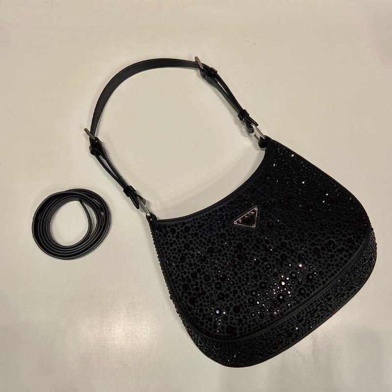 1BC169 Mantianxing Underarm Bag Satin Handbag Covered with Sparkling Imported Crystal Fashion Women's Shoulder Bag Trendy Crossbody Bag
