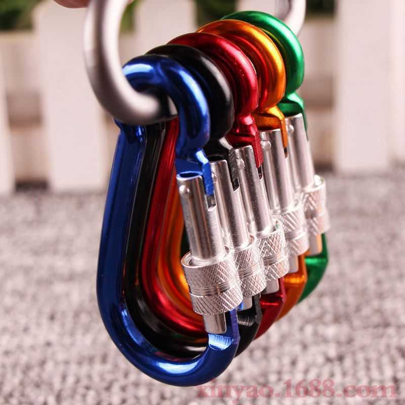 CARABINERS 1st CARABINER Rese Camping Equipment Alloy Aluminium Survival Gear Camp Mountaineering Hook Mosqueton Carabiner Random Color P230420