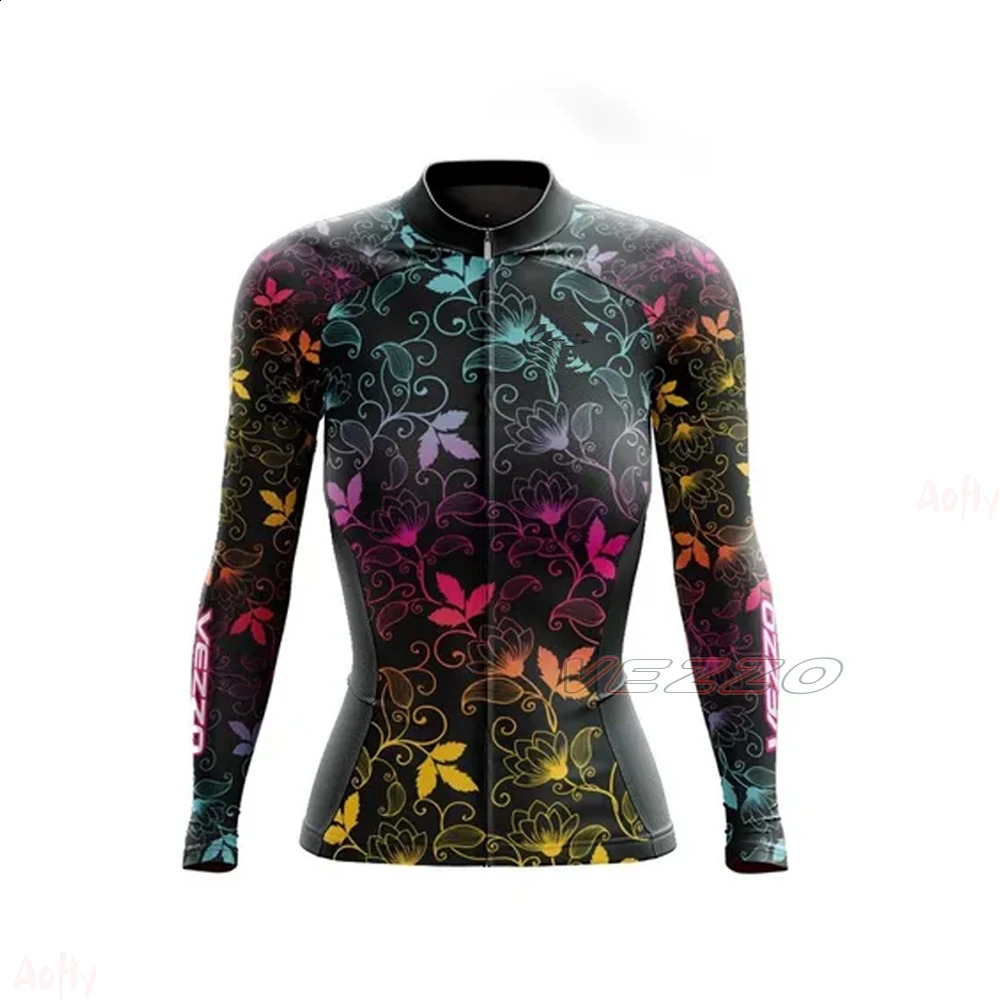 Maillot de cyclisme ensemble chemise pour Vezzo Camisa Ciclista Feminina vêtements à manches longues en vente 231118