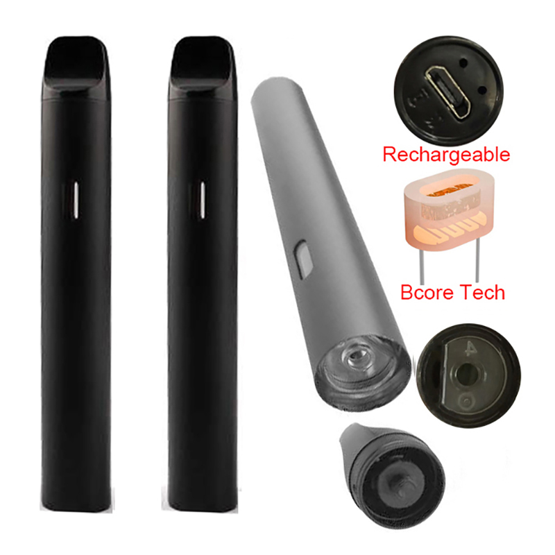 2ml Disposable Vape Pen USA STOCK E-cigarette Pod Carts Thick Oil Empty Round Pens Type-C Rechargeable 350mah Battery Ceramic Coil Vaporizer Custom Logo Colors D11 Pen