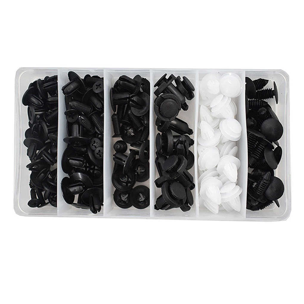 100st Auto Fastener Clip Car Fender Push Retainer Pin Rivet Bumper For Door Trim Panel Retainer Box Package