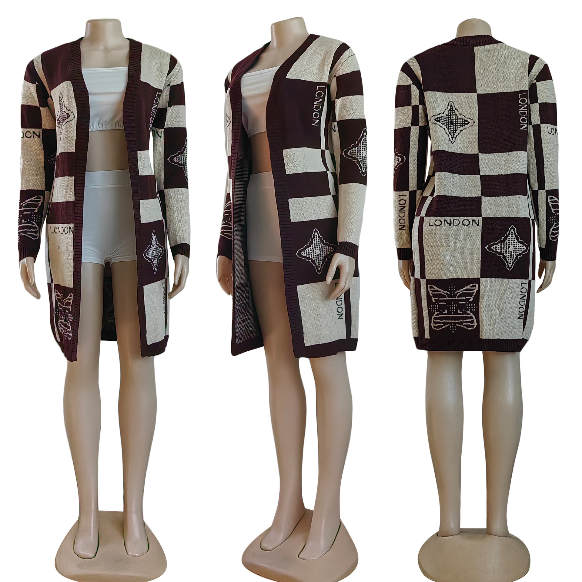스웨터 카디건 여성 캐주얼 니트 스웨터 카디건 코트 따뜻한 겉옷 무료 배