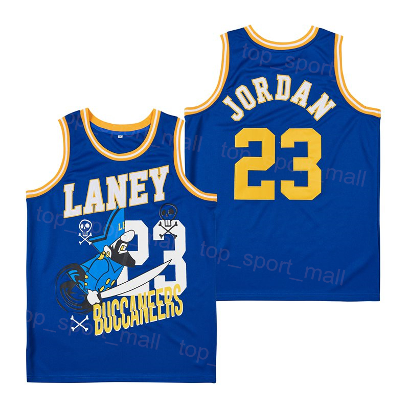 Moive High School 23 Michael Laney Jersey Uomo Basket ALL AMERICAN LANEYHS REMIX HipHop Traspirante Team Bianco Away Puro cotone gli appassionati di sport Uniforme HipHop