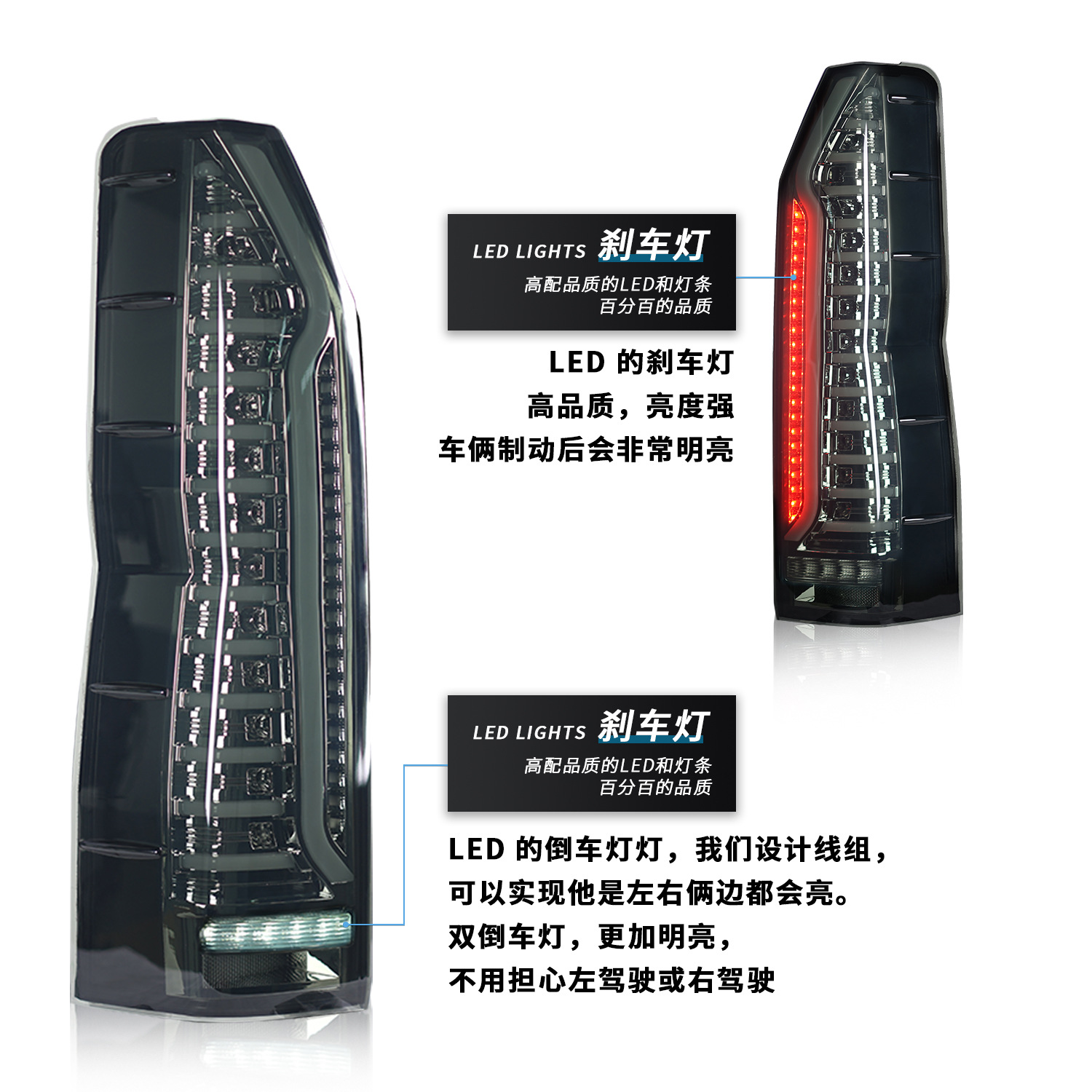 Pełne tylne światło LED dla Toyota Hiace 20 19-2022 Upgrade Taillights Streamer Turn Signal Light