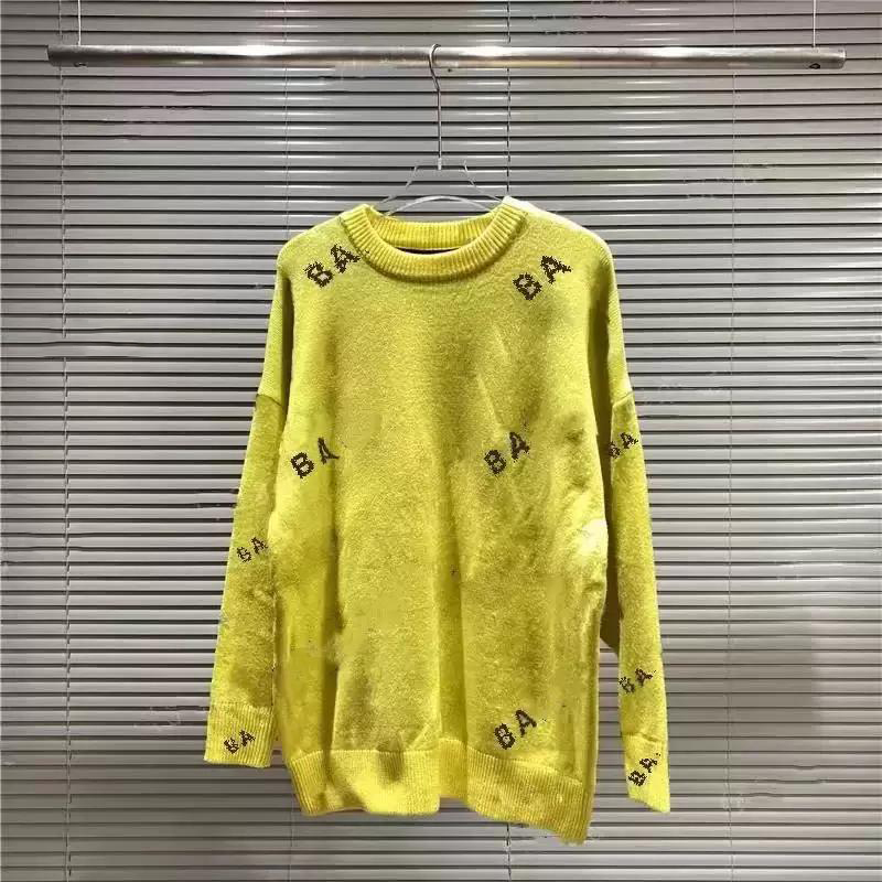 Projektant SWEATER MĘŻCZYZN KOBIETY LISTOWANIE SWEATER PULLOVER LISURE SWARESS Damskie szyi okrągły szyja długie rękawy Swatery Bluza Klasyczna wielokolorowa top