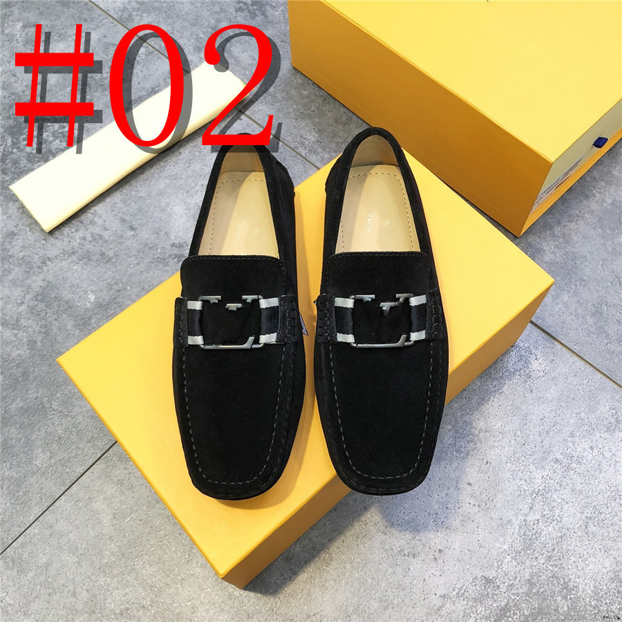 40Model Men Luxurys Driving Shoes Male High Quality Leather Designer Loafers Men Casual Shoes Moccasins Slip On Men's Flats Fashion Men Shoes Size 38-47