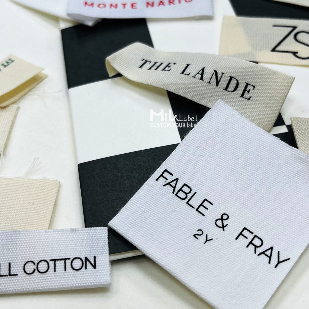 custom sewing notions organic cotton label for clothing