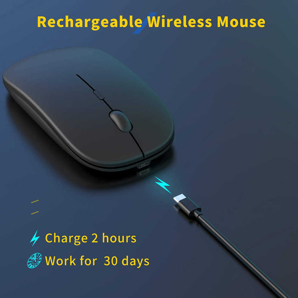 Mouse Mouse ricaricabile wireless computer portatile PC Mini mouse senza fili silenzioso silenzioso Mouse 2.4G casa/ufficio