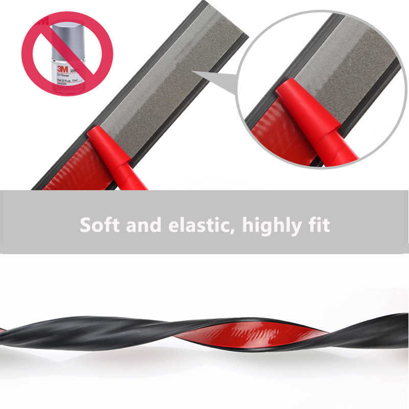 New Car Sealing Strip B-Pillar Universal Door Upper End Sound Insulation Dustproof Rubber Strip To Seal Auto Parts Protection
