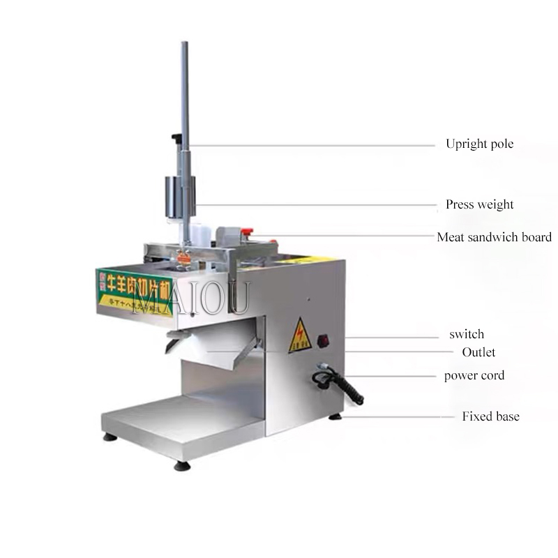 Desktop gefrorene Fleischschneidemaschine für Hammelbrötchen Rindfleisch -Roll -Slicer -Maschine