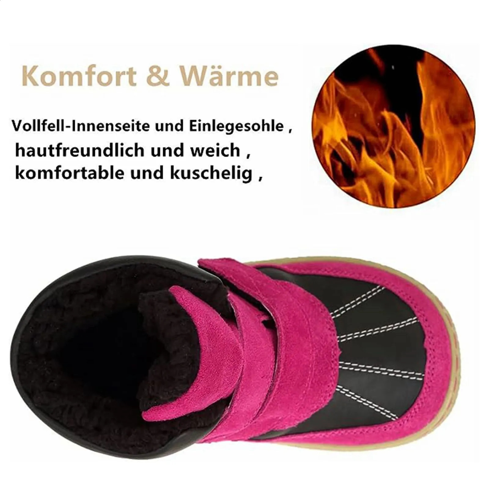 Stiefel COPODENIEVE Top Marke Barfuß Echtes Leder Baby Kleinkind Mädchen Junge Kinder Schuhe Für Mode Winter Schnee Stiefel 231118