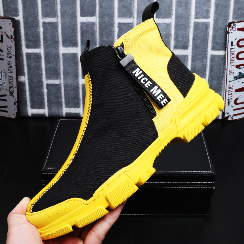 New Boots autumn men high help small white shoes casual male youth joker sports board 38-44 b3