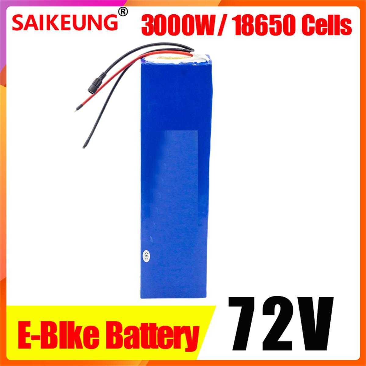 72v 20ah 30ah 40ah 50ah 60ah packt 3000W طاقة عالية 84 فولت دراجة كهربائية محرك كهربائي ebike بطارية مع BMS