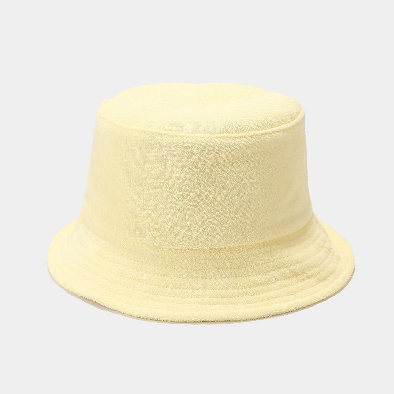Unisex plain terry towel bucket hats Travel Sun Bucket Hat fishing cap df071