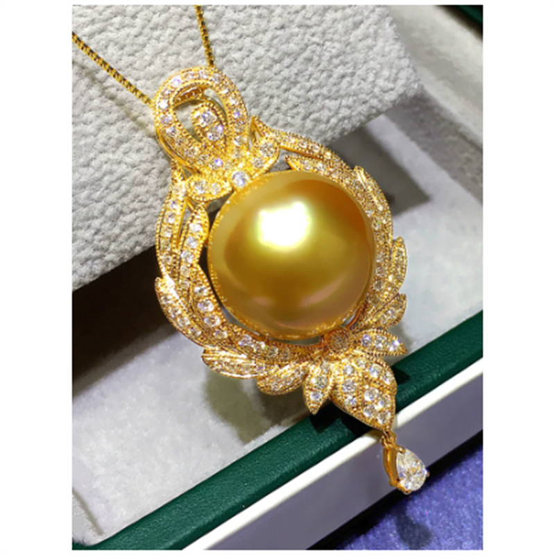 18K Gold Pearl Diamond Pingente Sterling Silver Party Wedding Pingentents Colar para mulheres noivado de noiva Bridal Chocker Jewelry Gift