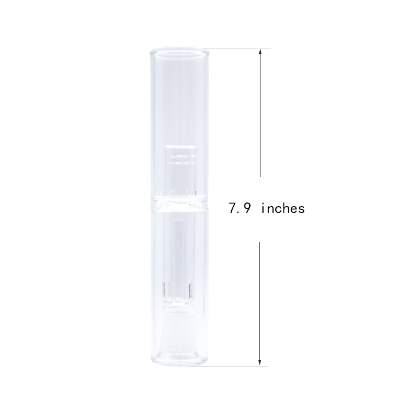 Csyc NC020 Tubos de água fumando 7,9 polegadas OD 38mm Pro Vaporizador Vertical Bocalista de vidro Bubbler de vidro com 14 mm 19mm Gr2 Quartz Cerâmica unha Dab equipamento