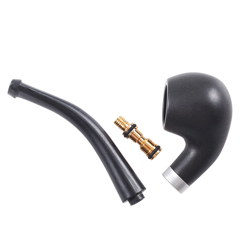 Smoking Pipes Mini Pipe Circulation Microporous Filter Black Portable Resin Pipe