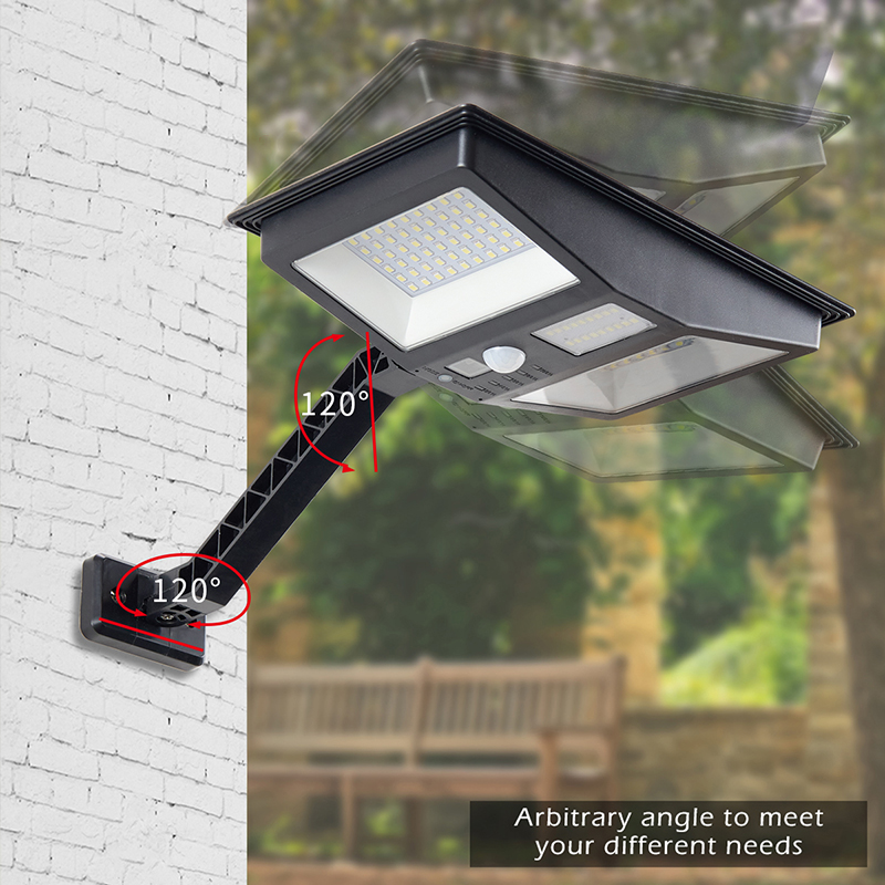 138 luci da parete solari a LED da giardino esterni 4 modalità 4400mah luce del sensore di movimento di sicurezza a energia solare