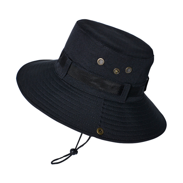 남자 야외 버킷 모자 등산 어부 모자 남자의 대형 머스 선 스크린 모자 통기성 여름 햇살 모자 솜브레로 고로스