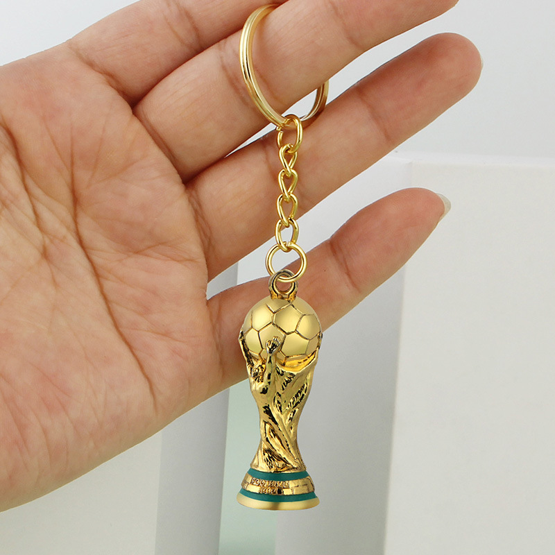 World Football Soccer Trophy Hercules Keychain Zinc Alloy Qatar fans gåvor