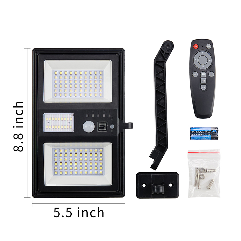 138 LED lampes murales solaires Double face 1200lm lumineux extérieur projecteur 4 mode de fonctionnement capteur de mouvement lumière de sécurité