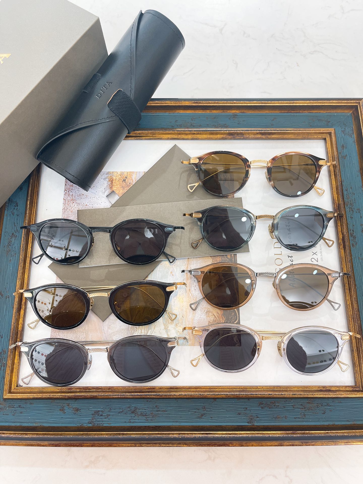Oryginalne okulary przeciwsłoneczne DiTA oryginalne oko kota dla męskich okularów przeciwsłonecznych Man Modna retro luksusowa marka okulary projekt mody kobiety