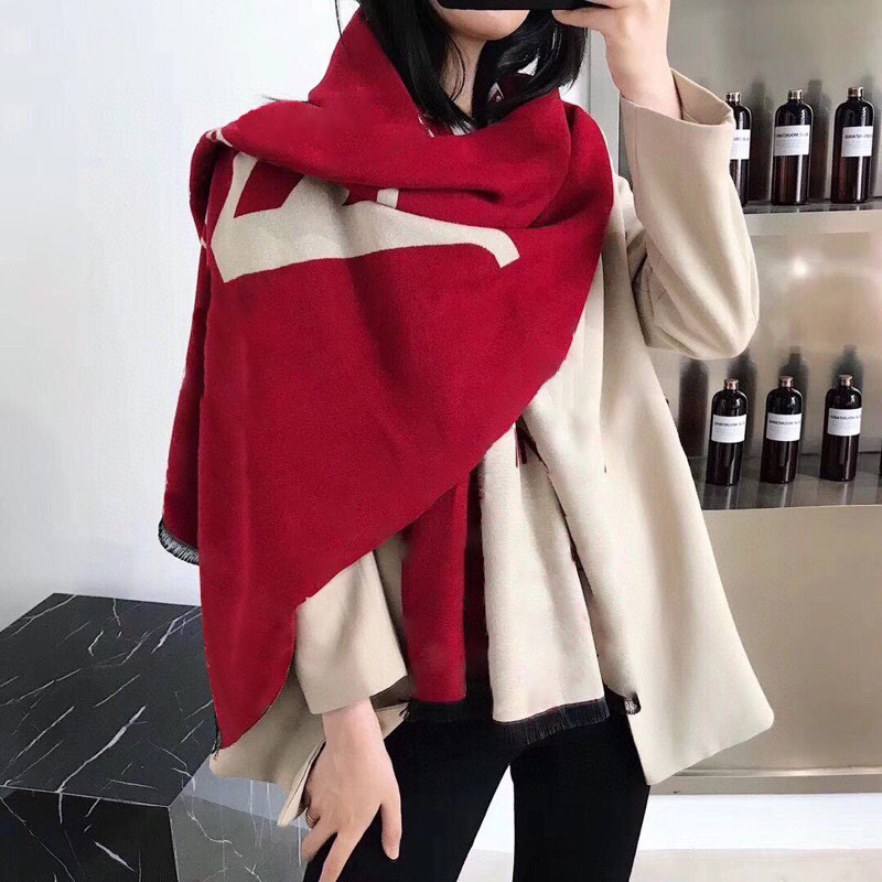 Tersinir Tasarımcı Scarf Echarpe% 100 Kaşmir Lüks Eşarp Tasarımcıları Yün Kış Karakter Tasarımcısı Kadınlar İçin Sciarpa Yumuşak Tırmık Schal Sıcak Tut