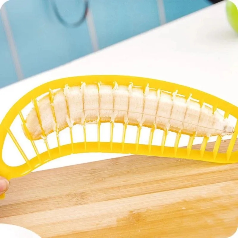 Fruitgroentegereedschap keukengadgets plastic bananen sliceur snijder salademaker koken cut chopper druppel levering huizen tuin dineren e0426