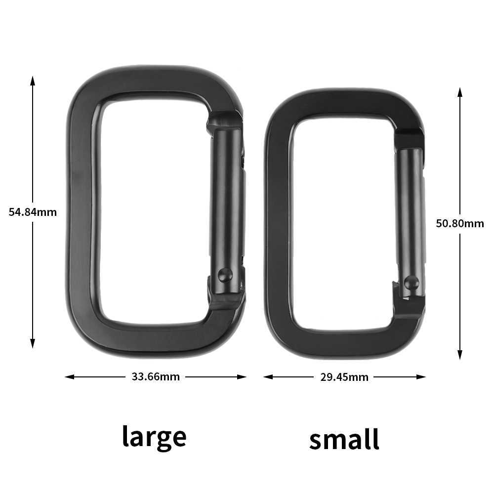 Carabiners Square-Ring Carabiner Buckles Spring Carabiners Snap Hooks Clip Keychain Outdoor Backpack Pendant Buckles Camping Tools P230420