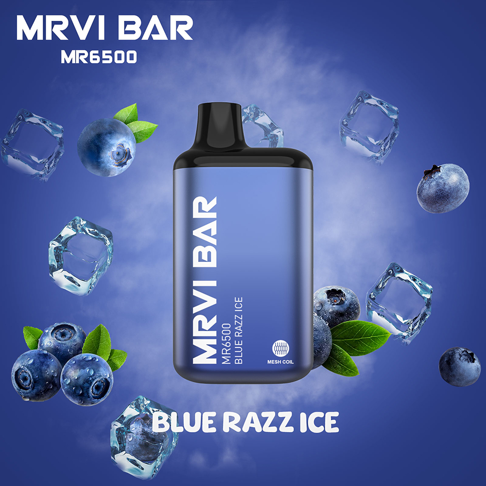 Original MRVI BAR 6500 Puffs E Cigarette Pod jetable rechargeable 600mAh Batterie 16ml Chariots préremplis Vape VS Elfworld Ultra Caky Trans Ice King