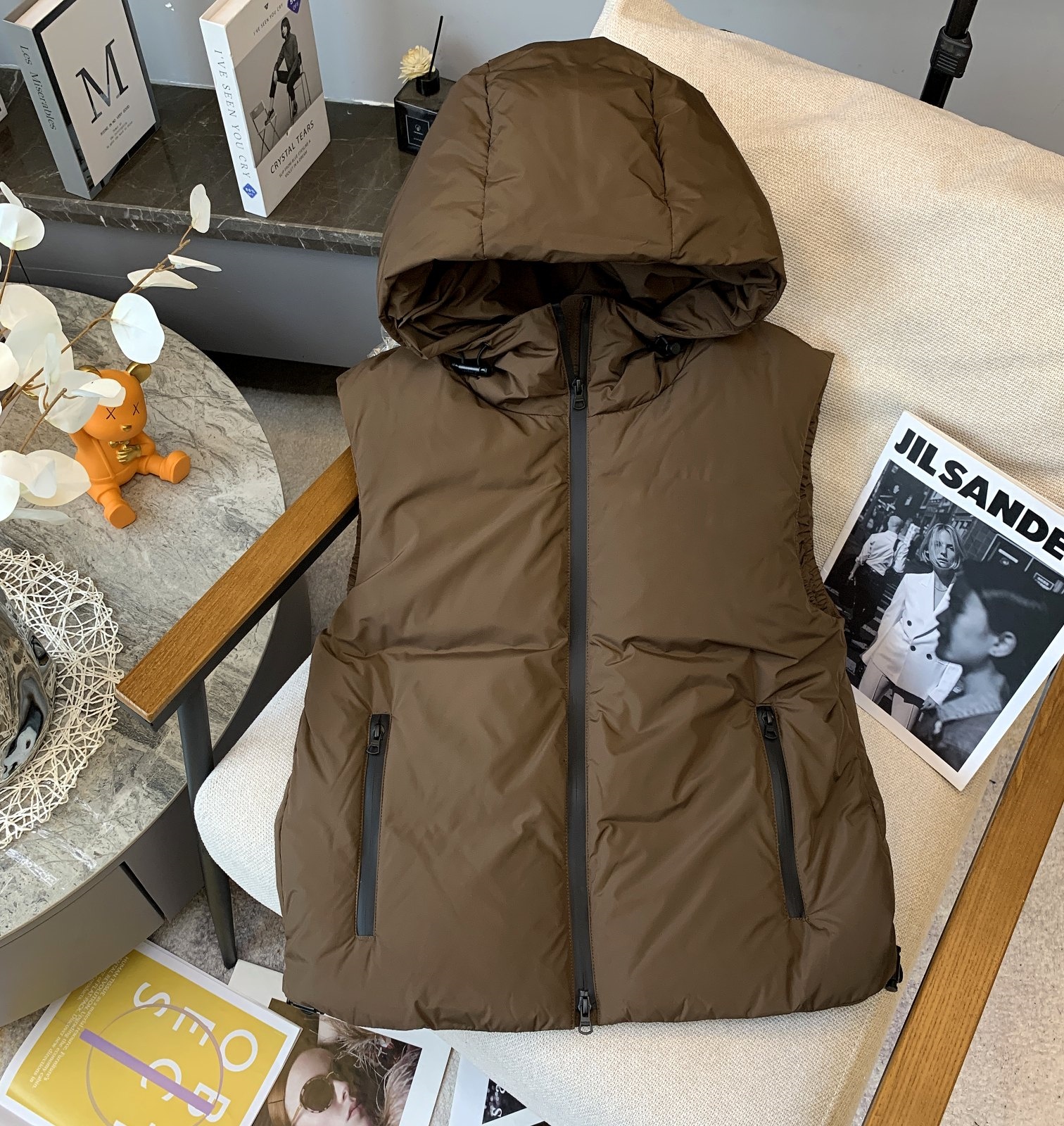 Winter herenvest donsjack met capuchon dons dikke isolatie parka vest buitensport parka jas slanke pasvorm