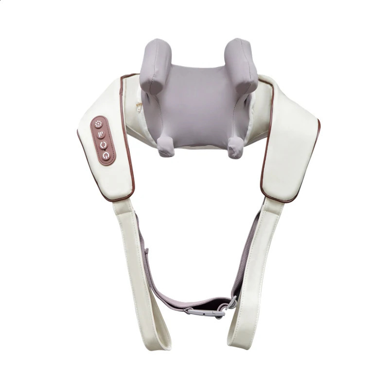 Massera nackkudde Electric Heat Massage sjal Shiatsu Knådning Cervical Spine Massager bil Hem Bak axel Trapezius Muscle 231118