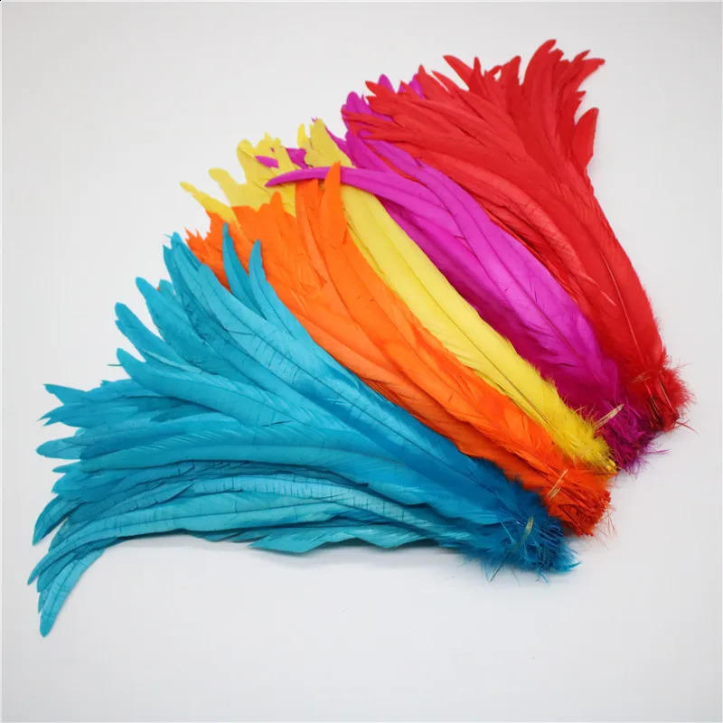 Other Event Party Supplies Wholesale Natural Cock Tail Feathers 2540cm 1016inch Clothing Decoration Stage Performance Rooster Feathers Plume 231118