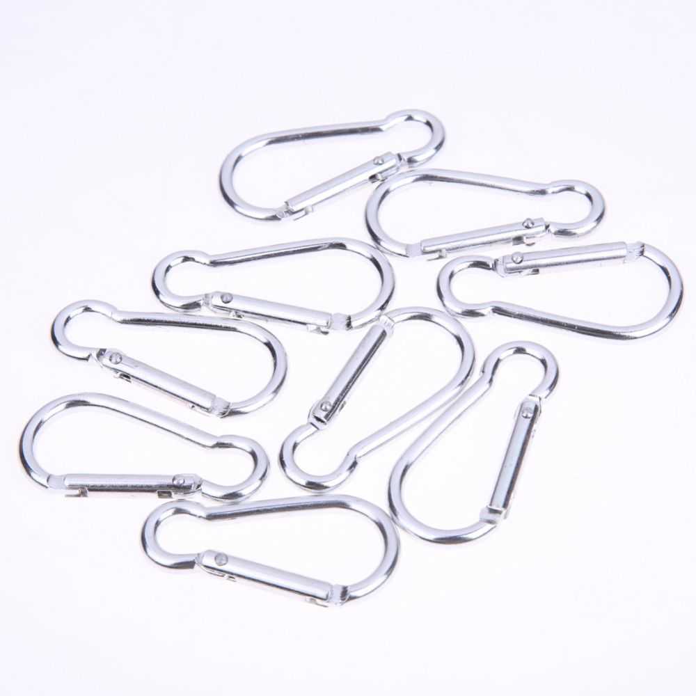 Carabiners EDC Boucle Portable Argent Camping En Plein Air En Aluminium Crochet Boucle Cintre Porte-clés Mousqueton Sac À Dos Boucle Cintre Porte-clés P230420