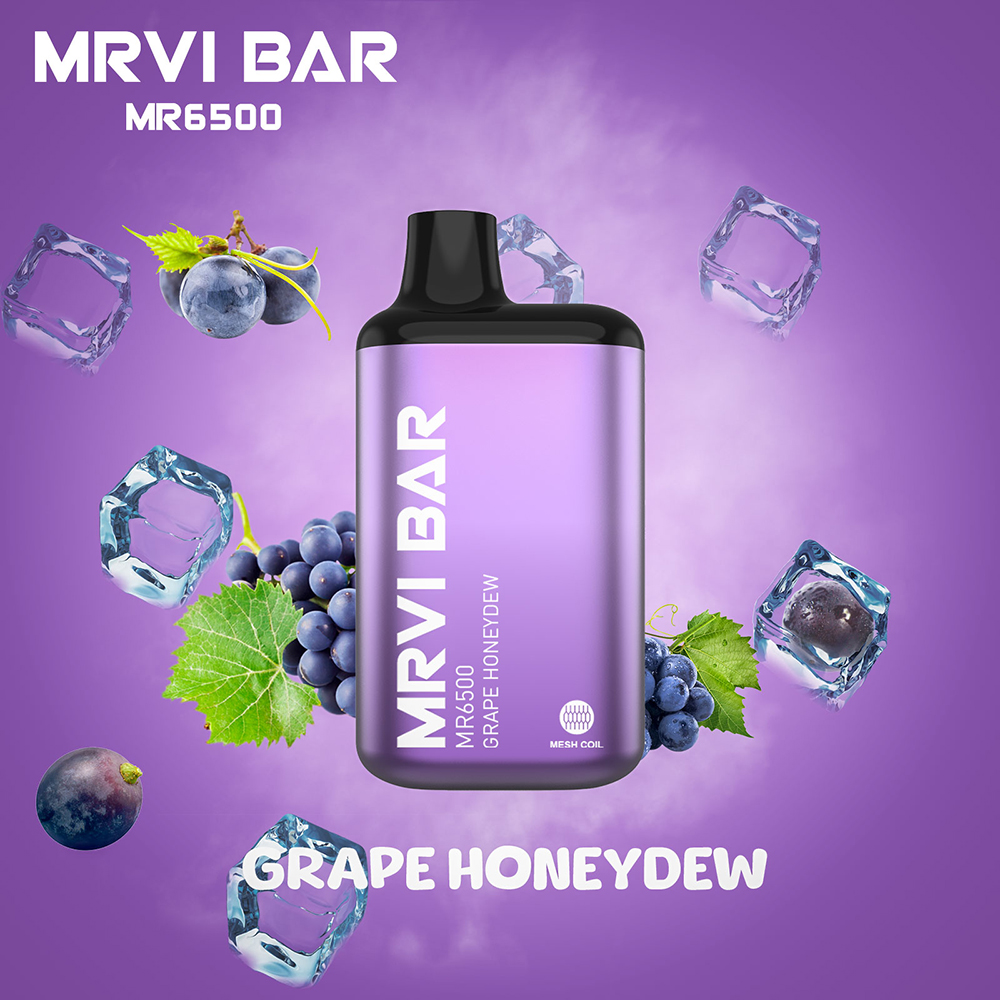 Аутентичная одноразовая электронная сигарета MRVI BAR 6500 Puffs с перезаряжаемой батареей емкостью 650 мАч, 13 мл Pod Elf Box VS Elfworld Ultra 5000