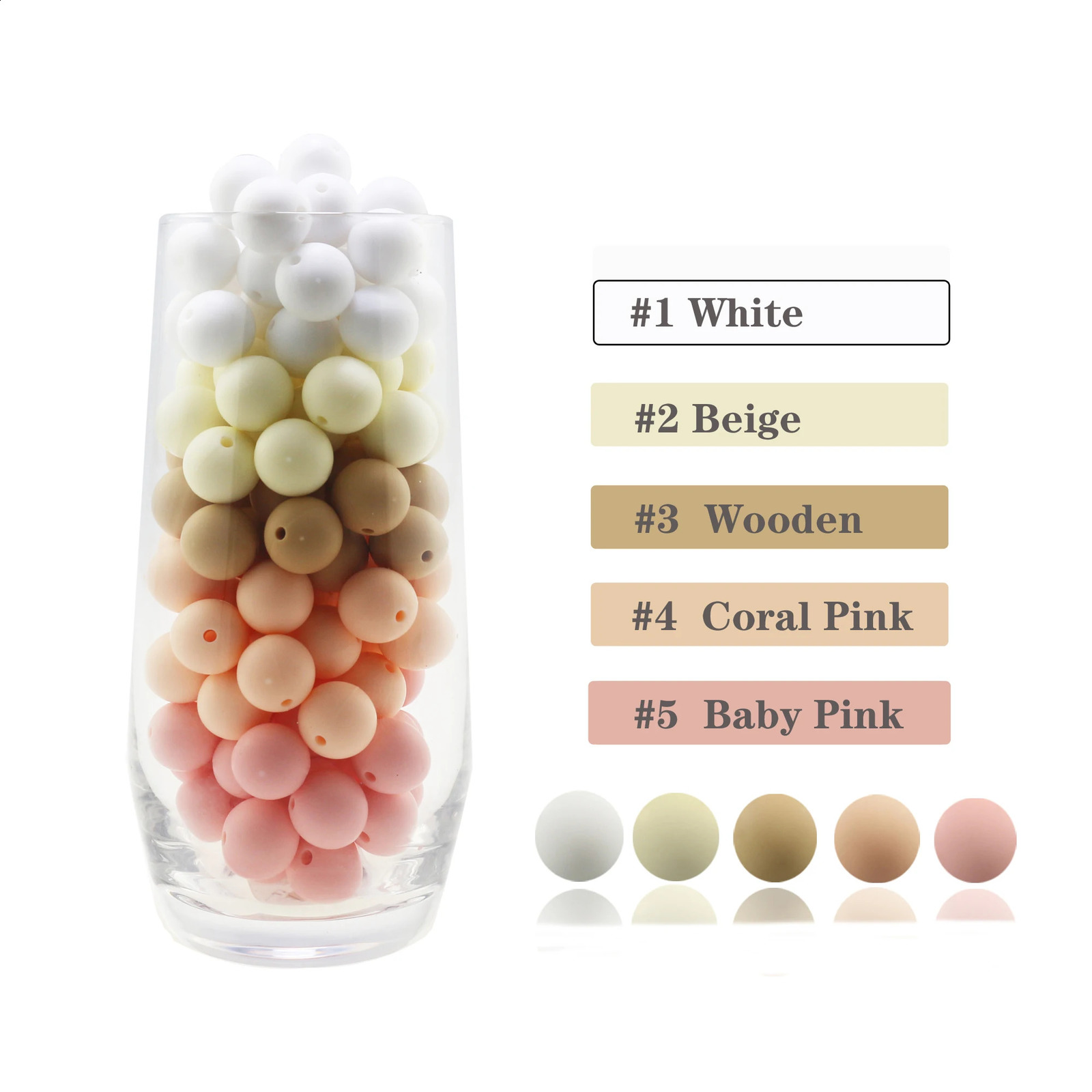 Teethers Toys 15mm Silicone Beads Food Grade Silicone Teether Round Beads Baby Chewable Teething Beads Silicone Teether For Diy 231118