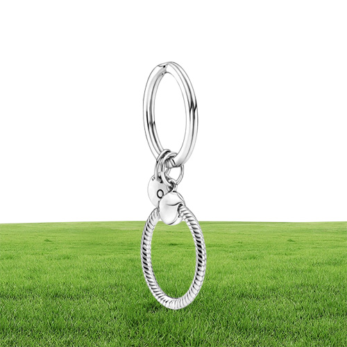 100 925 Sterling Silver Moments Charm Key Rings Fit Original European Charm Dangle Dangle Fashion Women Wedding Jewelry Accessor9531476