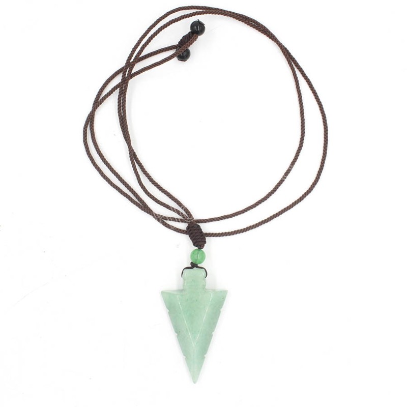 Reiki – collier en pierres naturelles pour femmes, pendentif en cristal de guérison pointu en pointe de flèche, bijoux Hip Hop à la mode, cadeau de noël