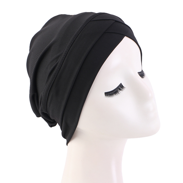 Nuevas mujeres musulmanas gorras de turbante islámico gorro hiyab interior islámico Underscarf envoltura árabe pañuelo de quimio bufanda musulmana gorro Hijab Cap