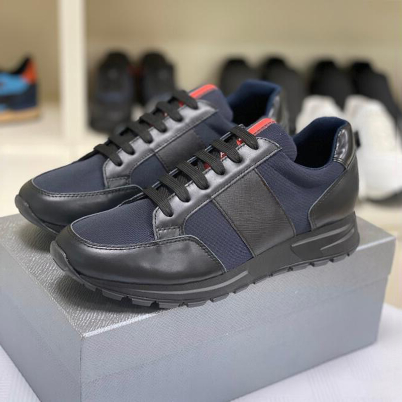 Mode män kollision klänningskor springande sneakers Italy perfekt låga topp mjuka bottnar tyg kalvskinn designer andningsbar run walk casual atletic skor box eu 38-45