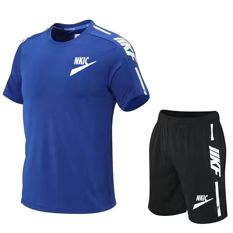 Zomer Merk Trainingspak Heren Tweedelige Set Casual Wit Zwart T-shirt En Shorts Set Heren Sport Pak Mode korte Mouw Heren Pakken