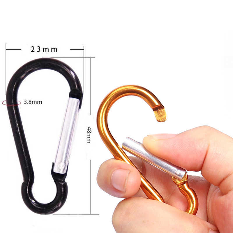 CARABINERS 5 stks kleine karabijnschepen clips gesp geworden sleutelhanger haak lock buiting camping wandelen klimmen vissen rugzak accessoires multi -tools p230420