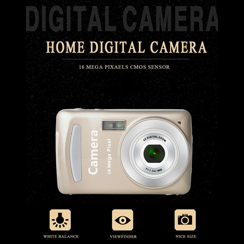 Stativ Digital Camera Portable Cameras 16 miljoner HD Pixel Compact Home Digital Camera for Kids Teens Seniors 230419