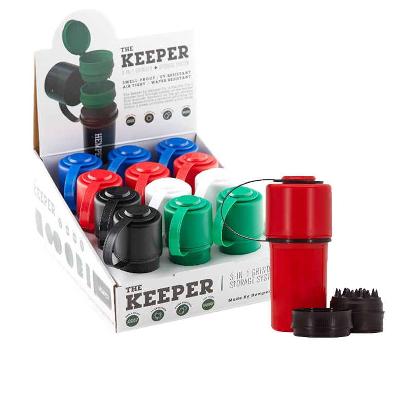 Plastic Smoking Herb Grinders with Storage Jar Container Bottles and Grinding Multi Function 3-Pieces Detachable Hand Mechanical with Hand Rings 