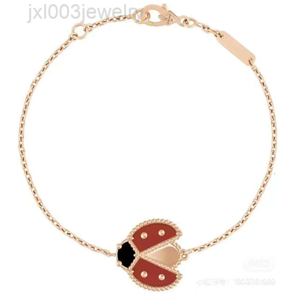 Designer Four Leaf Clover Jewelry Fanjia High Edition Plum Blossom Necklace Female White Fritillaria Thick Plating Rose Gold Seven Star Ladybug Necklace Bracelet R