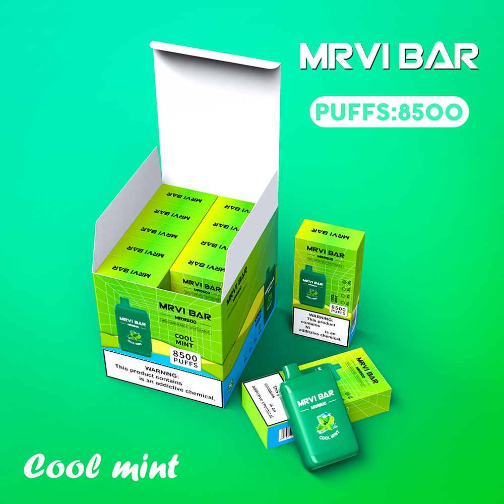 Original MRVI BAR 8500 Puffs Einweg-Vape-Stift E-Zigarette mit wiederaufladbarem 650-mAh-Akku, vorgefülltes 16-ml-Pod-Elf-Bars-Kit