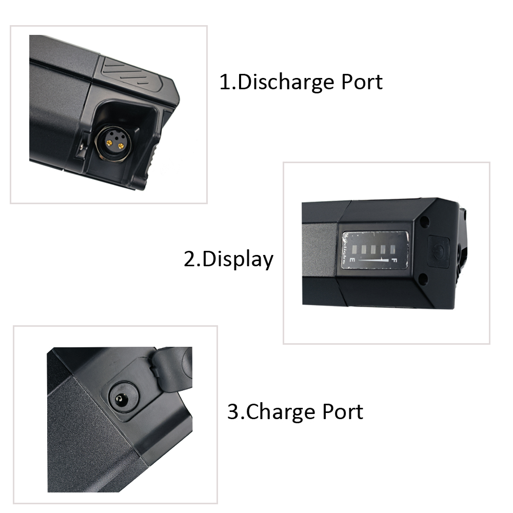 SSE Semi-geïntegreerde buis Ebike batterij 48V 10AH 13AH 14AH 672WH 350W 500W 750W met oplader voor aureus mid-drive elektrische fiets