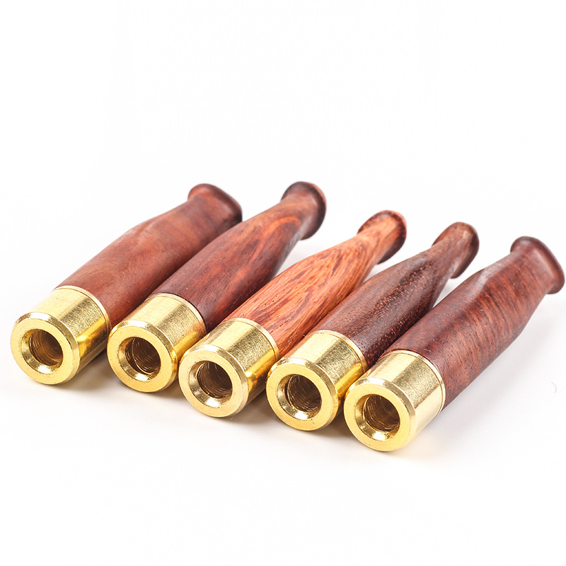 喫煙パイプは、細かいタバコの保有者用の固体木材循環フィルターを掃除することができます細いタバコ