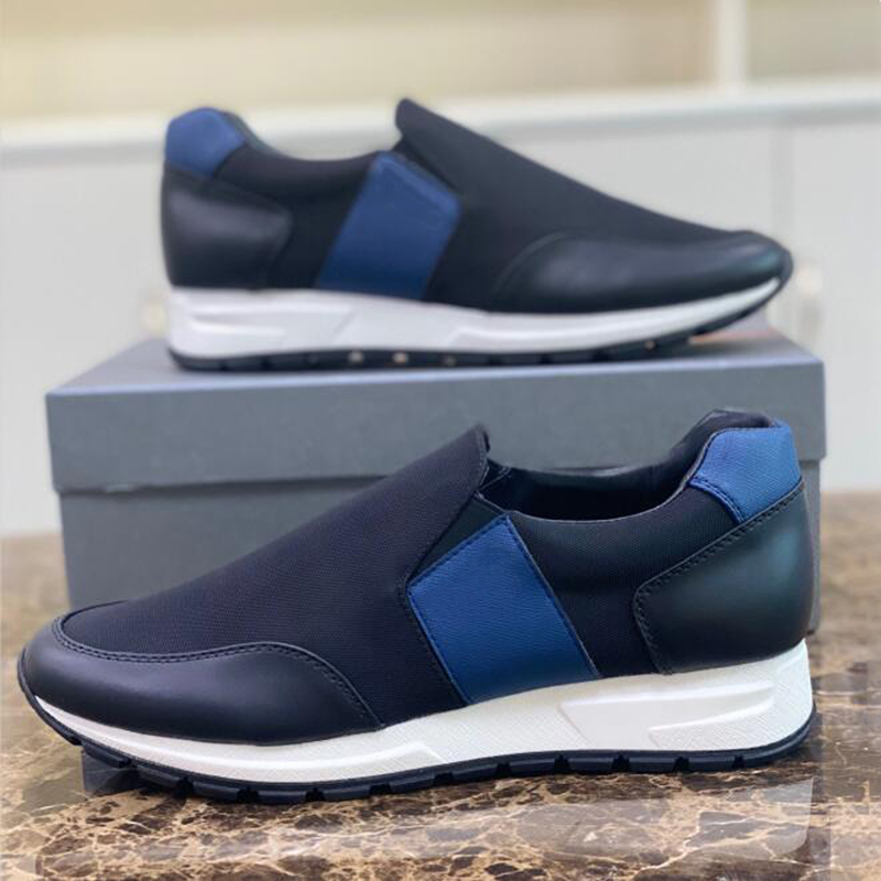 Fashion Collision Cross Casuals Shoes Men Soft Bottom Running Sneakers Italy Popular Low Top Elasticd Calfskin Design Cycling Lightness Casual Trainers Box EU 38-45